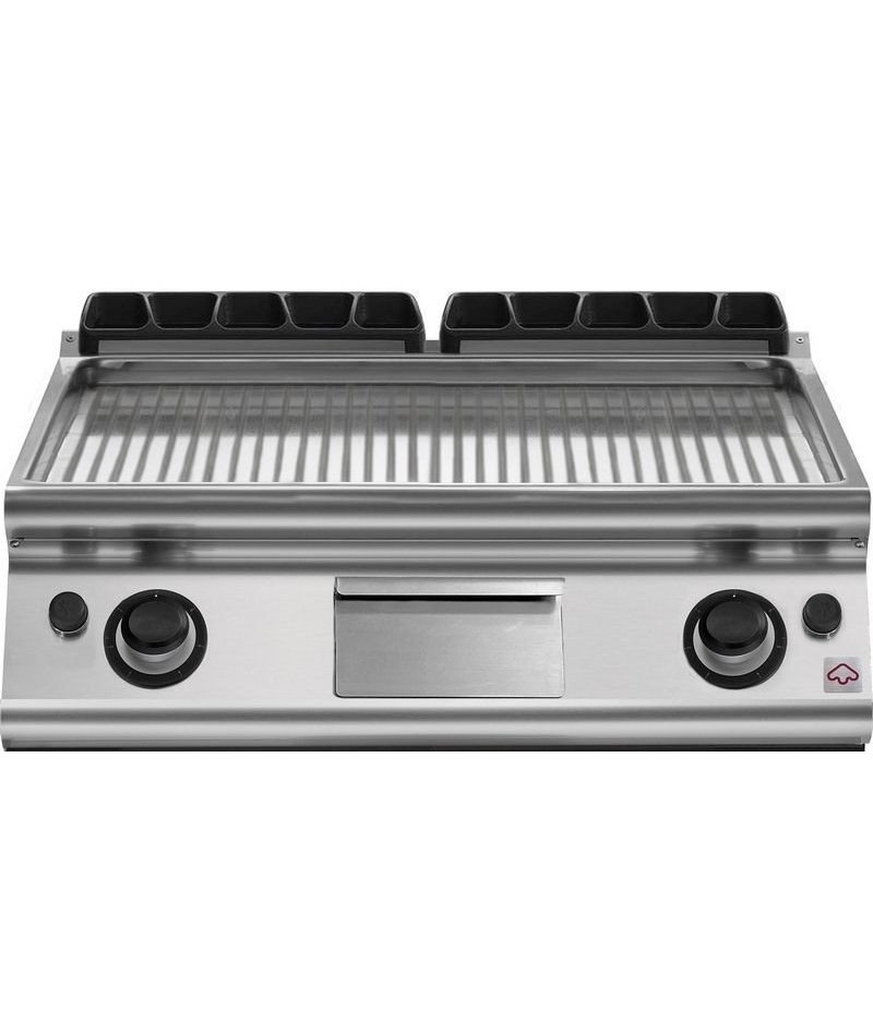 Plancha a gas ondulada de sobremesa Extreme EM 90/80 FTRRG-T