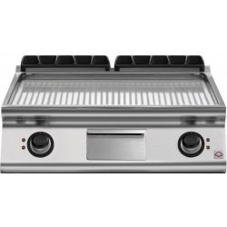 Plancha eléctrica ondulada cromada de sobremesa Extreme EM 90/80 FTRRE-CR-T
