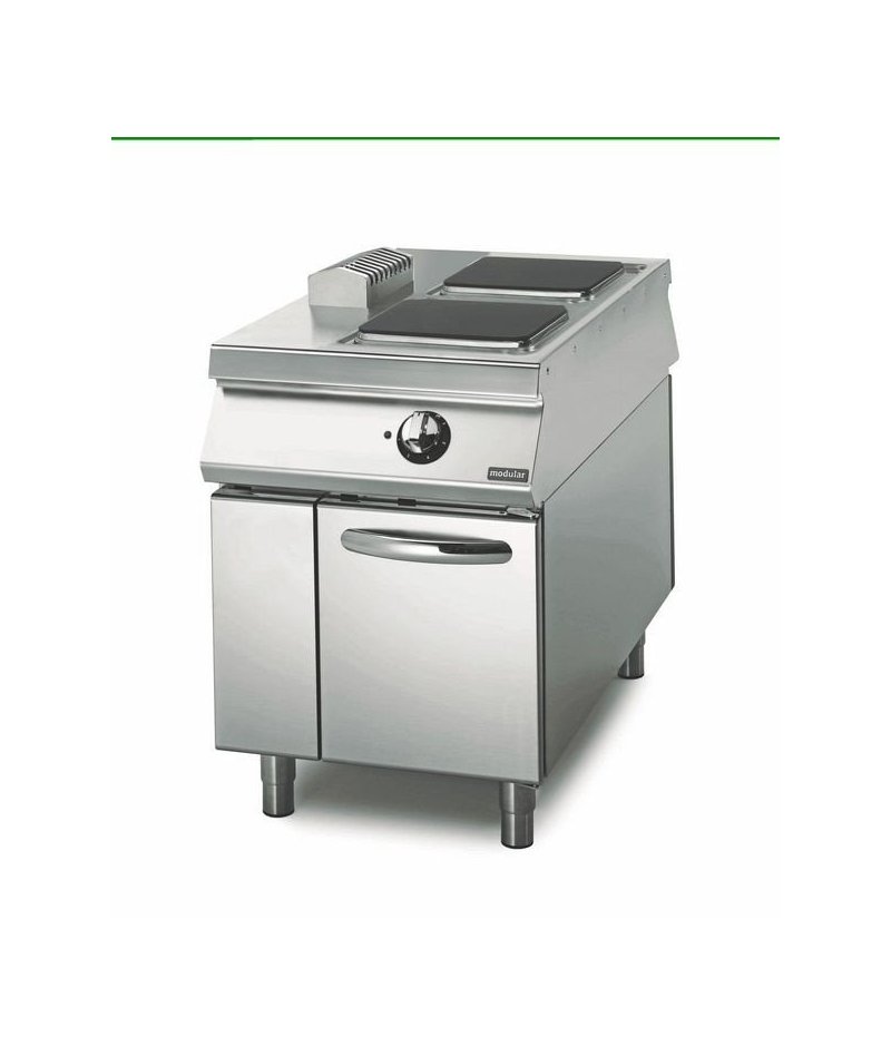Cocina eléctrica Base con puerta 2 fuegos cuadrados Fondo 1100 Sensation