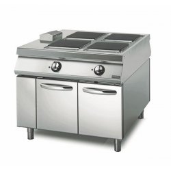 Cocina eléctrica Base con puerta 4 fuegos cuadrados Fondo 1100 Sensation