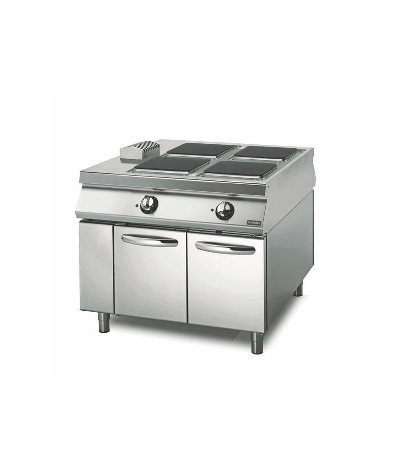 Cocina eléctrica Base con puerta 4 fuegos cuadrados Fondo 1100 Sensation