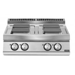 Cocina eléctrica de sobremesa 4 fuegos redondos Fondo 700 Pratika