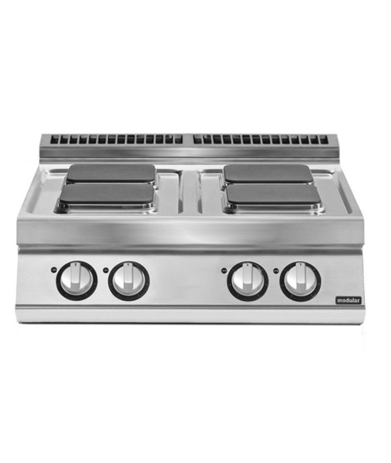 Cocina eléctrica de sobremesa 4 fuegos redondos Fondo 700 Pratika