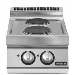 Cocina eléctrica de sobremesa 2 fuegos redondos Fondo 700 Pratika