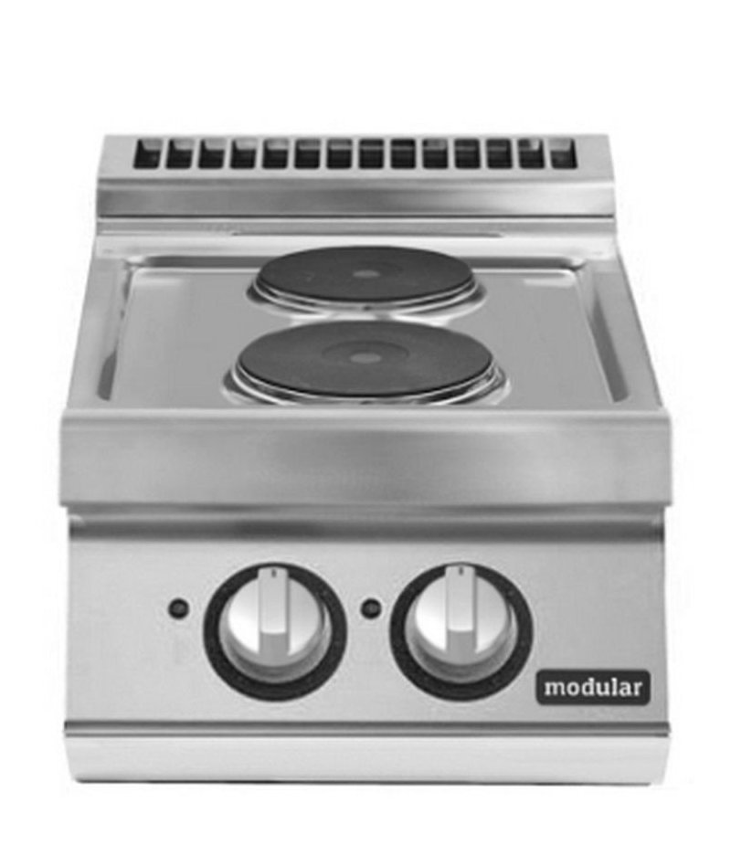 Cocina eléctrica de sobremesa 2 fuegos redondos Fondo 700 Pratika