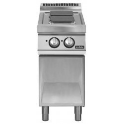 Cocina eléctrica de base abierta 2 fuegos cuadrados Fondo 700 Pratika