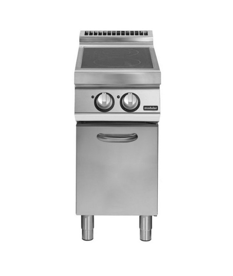 Cocina vitrocerámicas sobre base con puerta 2 zonas de cocción Fondo 700 Pratika