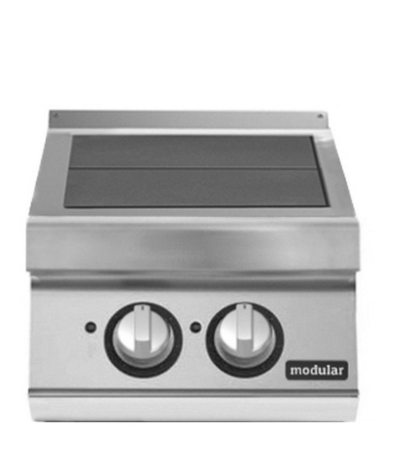 Cocina eléctrica con 2 planchas basculantes de sobremesa Fondo 900 Pratika
