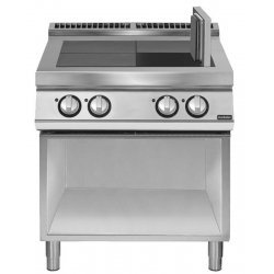 Cocina eléctrica con 4 planchas basculantes de base abierta Fondo 900 Pratika