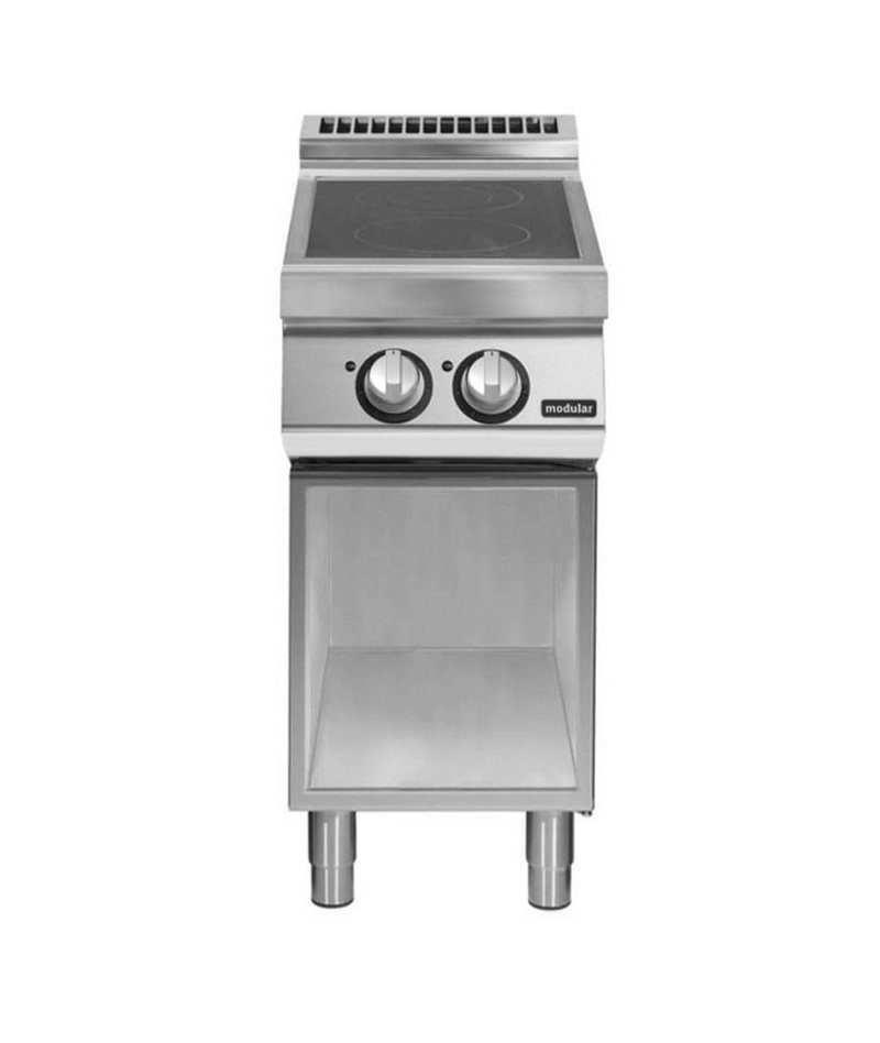 Cocina vitrocerámicas de base abierta 2 zonas de cocción Fondo 900 Pratika
