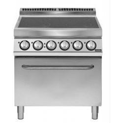 Cocina vitrocerámicas con horno eléctrico 4 zonas de cocción Fondo 900 Pratika
