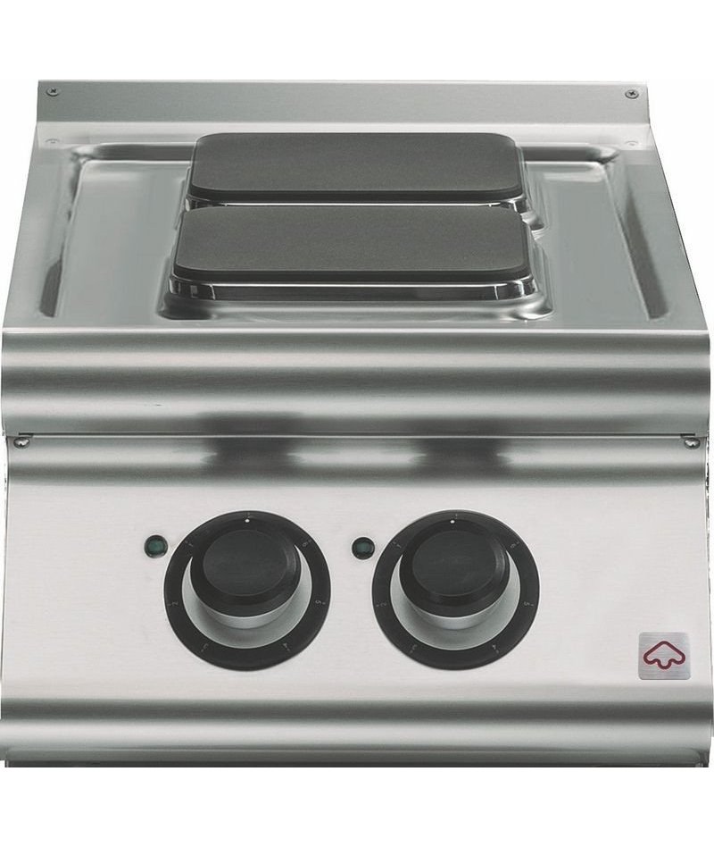 Cocina eléctrica de sobremesa 2 fuegos cuadrados Fondo 700 Emotion
