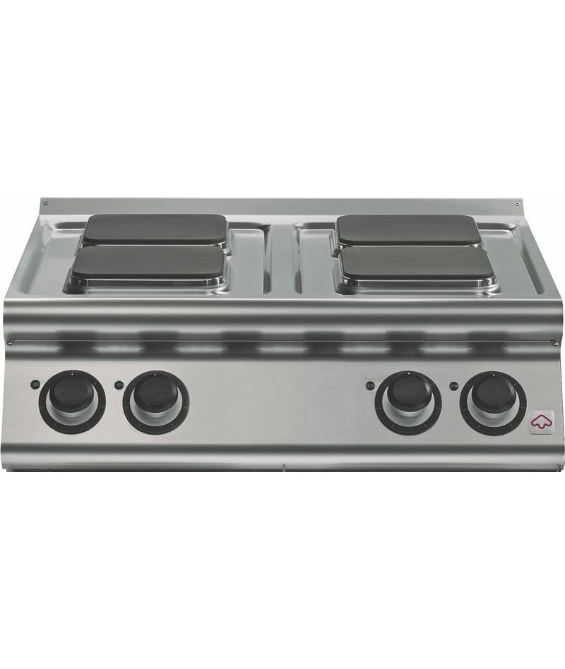 Cocinas eléctrica de sobremesa 4 fuegos cuadrados Fondo 700 Emotion