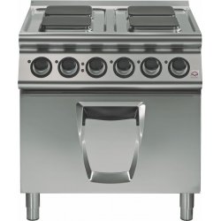 Cocina eléctrica 4 fuegos cuadrados con horno eléctrico Fondo 700 Emotion