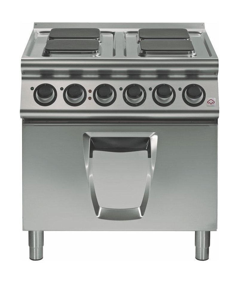 Cocina eléctrica 4 fuegos cuadrados con horno eléctrico Fondo 700 Emotion