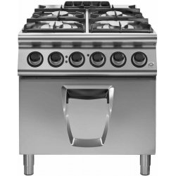 Cocina eléctrica 4 fuegos cuadrados con horno eléctrico GN 2/1 Fondo 900 Emotion