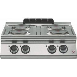 Cocinas eléctrica 4 fuegos cuadrados de sobremesa Fondo 900 Emotion