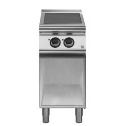 Cocina eléctrica con 2 planchas basculantes de base abierta Fondo 900 Emotion