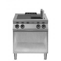 Cocina eléctrica con 4 planchas basculantes de base abierta Fondo 900 Emotion