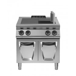 Cocina eléctrica con 4 planchas basculantes sobre base con puerta Fondo 900 Emotion