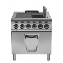 Cocina eléctrica con 4 planchas basculantes con horno eléctrico GN 2/1 Fondo 900 Emotion