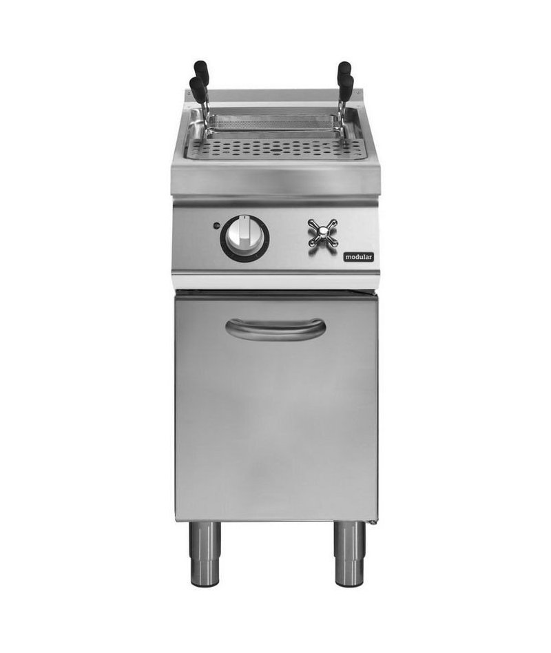 Cuecepasta eléctrico cuba 2/3 GN 26L carga de agua con grifo manual Fondo 700 Pratika