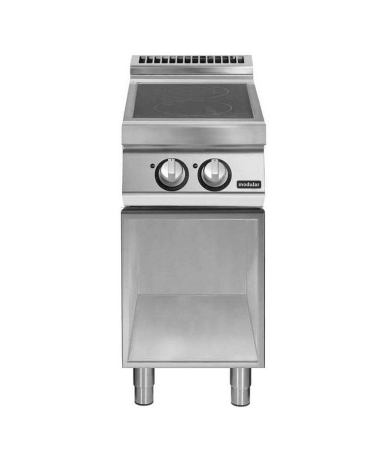 Cocina vitrocerámicas de base abierta 2 zonas de cocción Fondo 700 Pratika