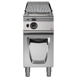 Barbacoa de piedra lávica a gas sobre base con puerta 7,5 Kw Fondo 700 Emotion