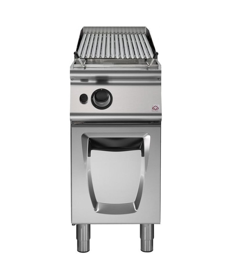 Barbacoa de piedra lávica a gas sobre base con puerta 9,5 Kw Fondo 900 Emotion