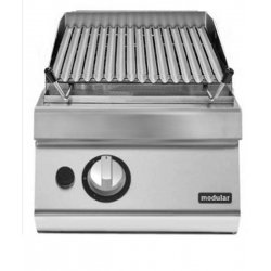 Barbacoa de piedra lávica a gas de sobremesa 7,5 Kw Fondo 700 Pratika