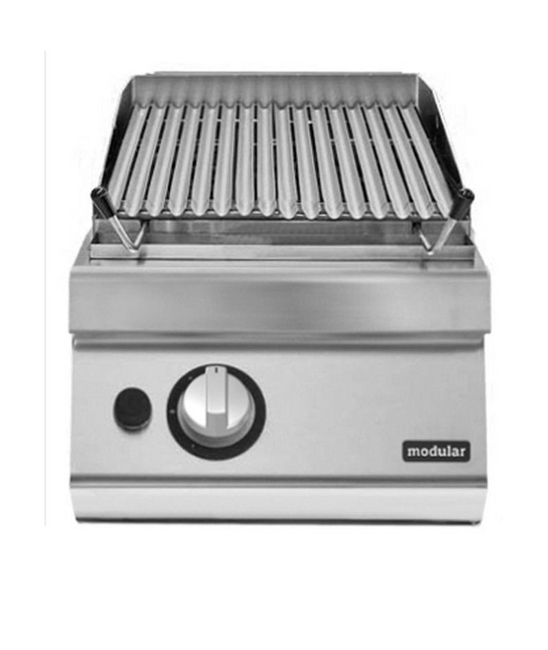 Barbacoa de piedra lávica a gas de sobremesa 7,5 Kw Fondo 700 Pratika