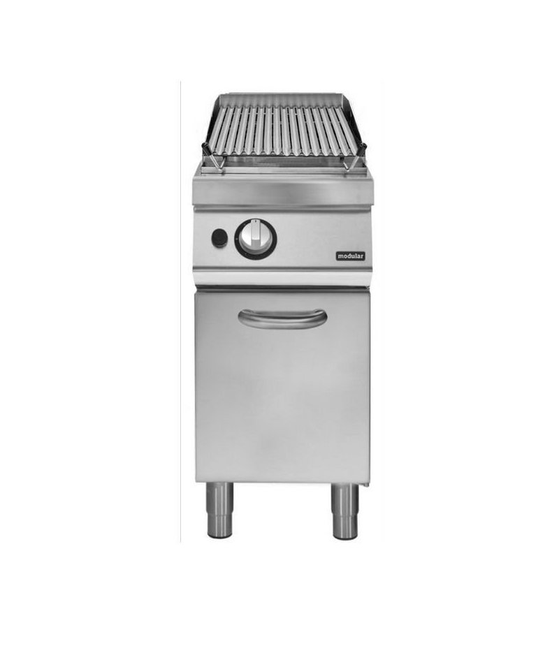 Barbacoa de piedra lávica a gas sobre base con puerta 7,5 Kw Fondo 700 Pratika