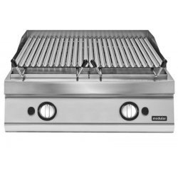 Barbacoa de piedra lávica a gas de sobremesa 15 Kw Fondo 700 Pratika
