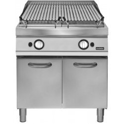 Barbacoa de piedra lávica a gas sobre base con puerta 19 Kw Fondo 900 Pratika