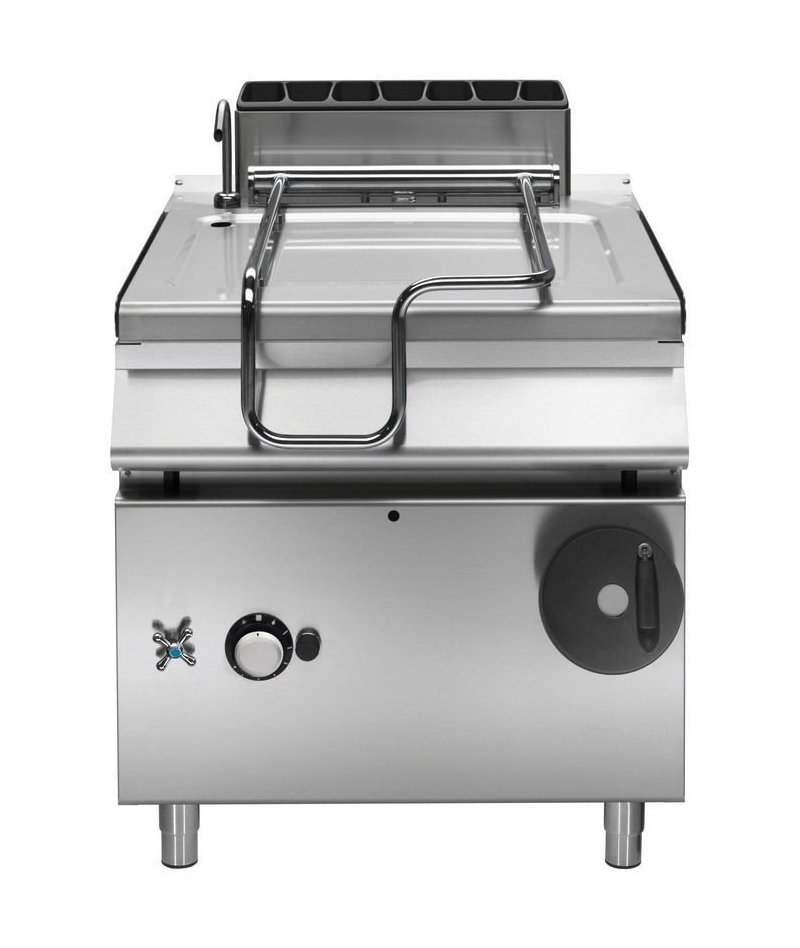 Sartén Basculante a Gas 60L con cubeta inox y Base abierta Fondo 700 Emotion