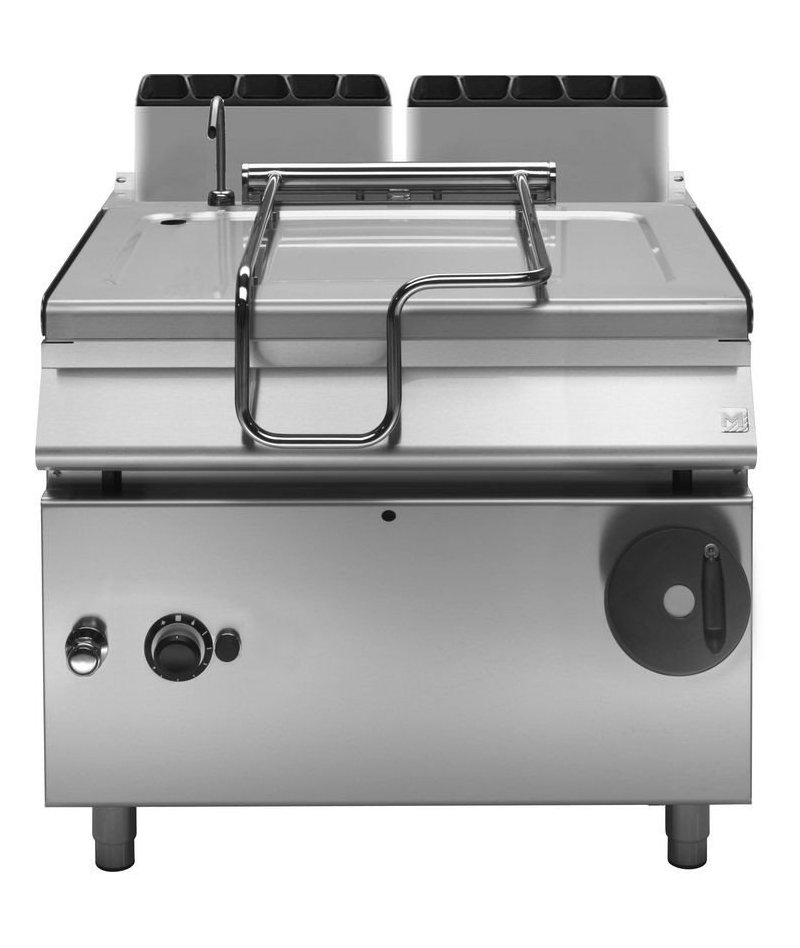 Sartén Basculante a Gas 120L con cubeta inox y Base abierta Fondo 900 Emotion