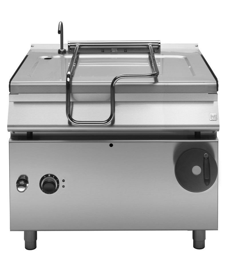Sartén Basculante eléctrica 120L con cubeta de hierro y Base abierta Fondo 900 Emotion
