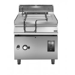 Sartén Basculante a Gas 60L con cubeta de hierro motorizada y Base con puerta Fondo 700 Pratika
