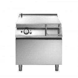 Sartén Basculante a Gas 60L con cubeta inox y Base abierta Fondo 700 Pratika