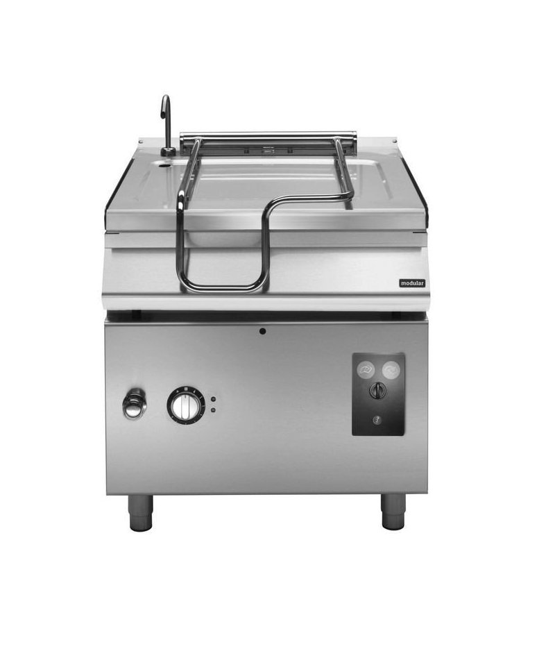 Sartén Basculante eléctrica 60L con cubeta de inox motorizada y Base con puerta Fondo 900 Pratika