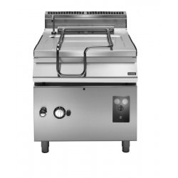 Sartén Basculante a Gas 80L con cubeta de inox motorizada y Base con puerta Fondo 900 Pratika