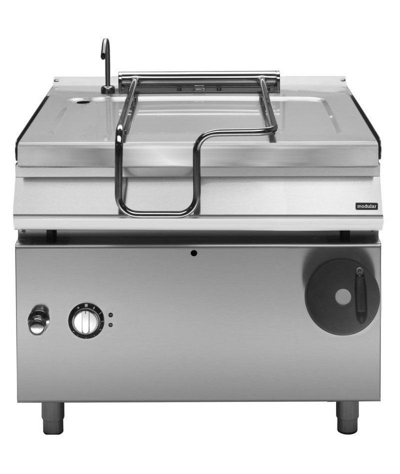 Sartén Basculante eléctrica 120L con cubeta de hierro y Base abierta Fondo 900 Pratika
