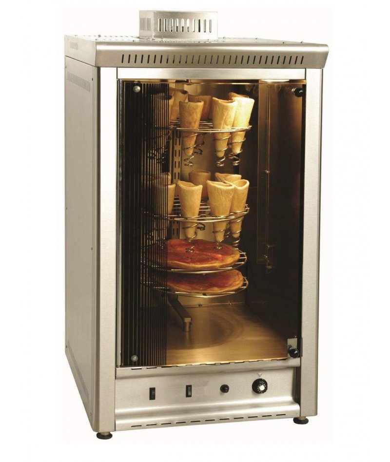 Horno para conos de pizza a gas 24 conos