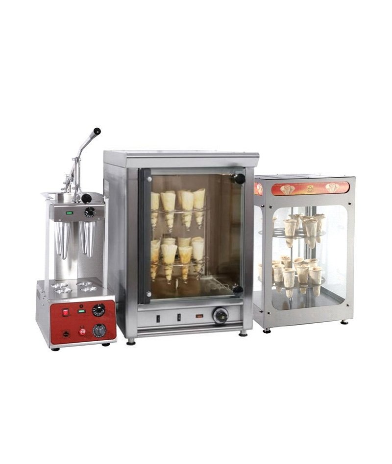 Kit para elaboracion de conos de pizza electrico