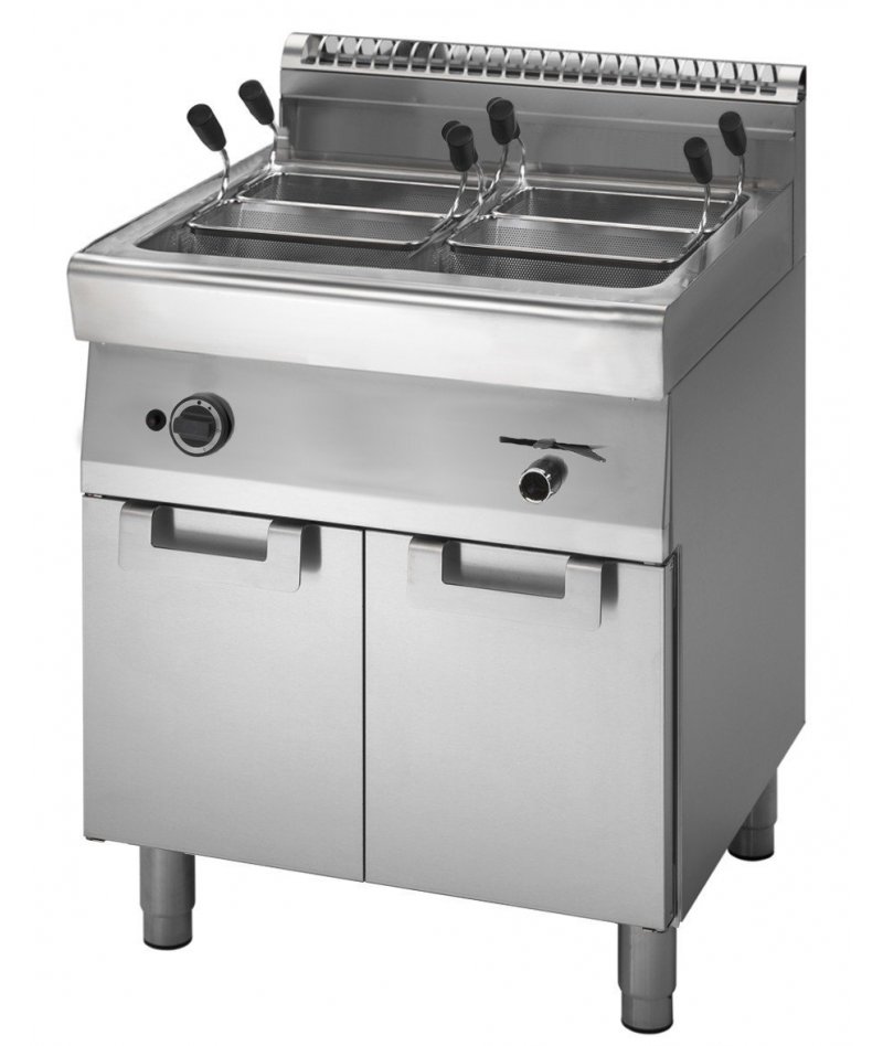 Cuecepasta a gas o eléctrico de 1 cuba 40 Litros Fondo 700