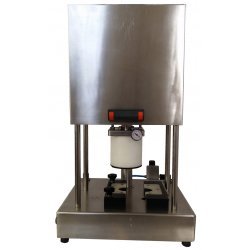 Cerradora de tapas de aluminio twist-off semiautomatica con sistema de vacío