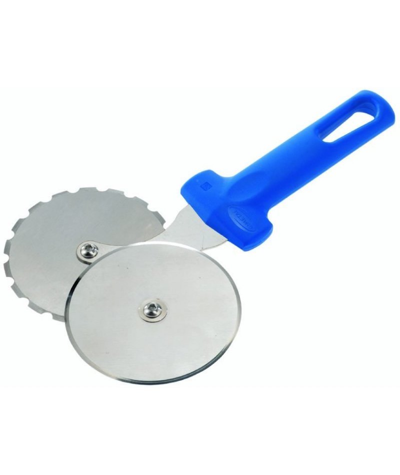 Cortador de pizza de doble rueda para cortar y marcar
