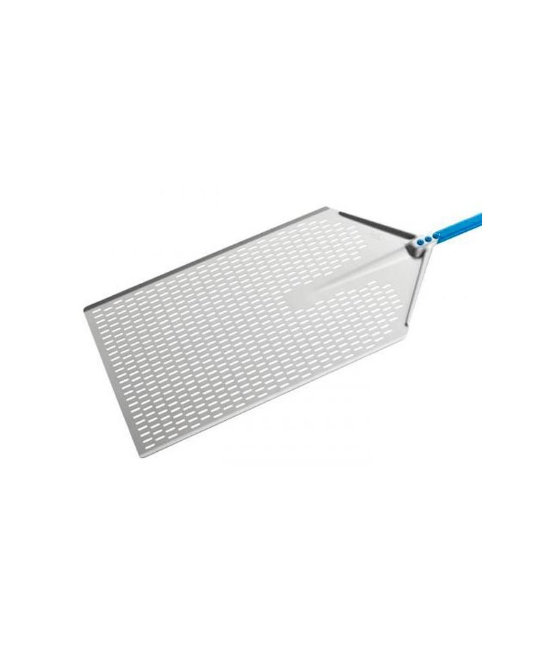 Pala para horno de pizza por metro perforada en aluminio anodizado de 40x60cm y mango de 120cm
