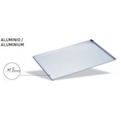 Bandeja de pastelería de aluminio - Borde 90º de 60x40cm