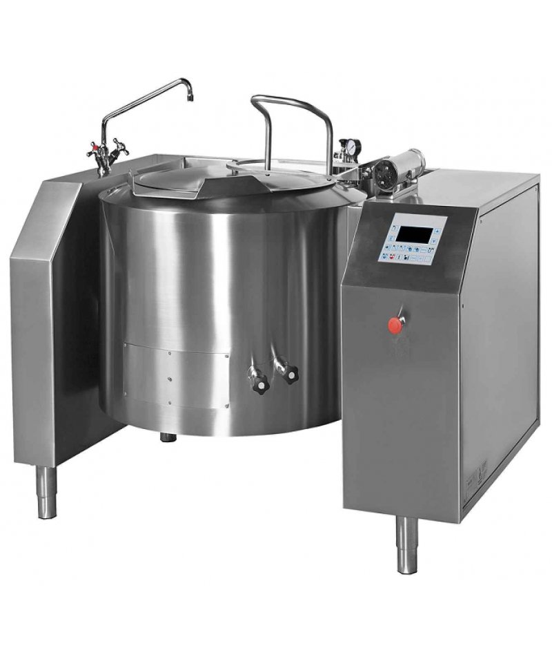 Marmita eléctrica indirecta con mezclador de 540 Litros PERM-500 con basculación eléctrica - 100ºC